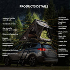 4X4 Camping Car Truck Pop up Triangle Hardshell Rooftop Tent
