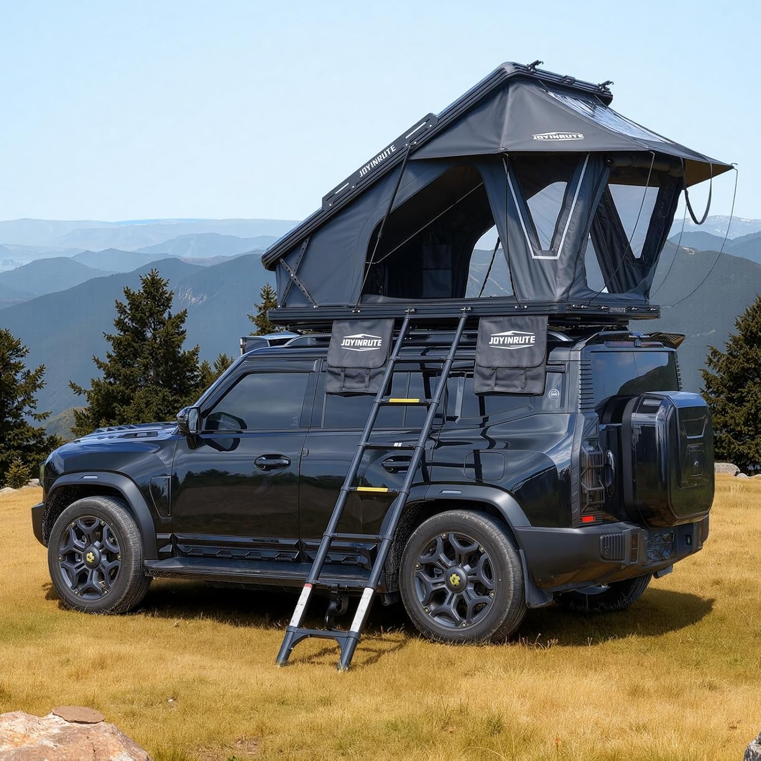 Aluminum Rooftop Tent for 4 Season Camping,Pop up Hard Shell Roof Top Tent Hardshell for Jeep Truck SUV Car,2-3 Person