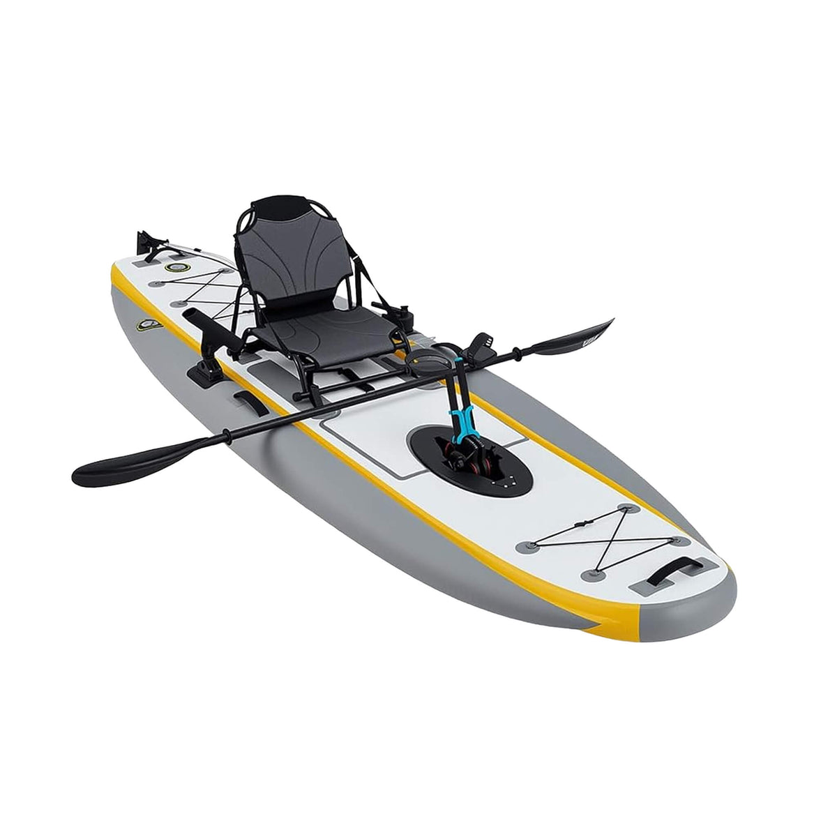 The Fishing Kayak | Complete Pedal System - 12 Ft Lightweight PVC