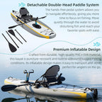 The Fishing Kayak | Complete Pedal System - 12 Ft Lightweight PVC