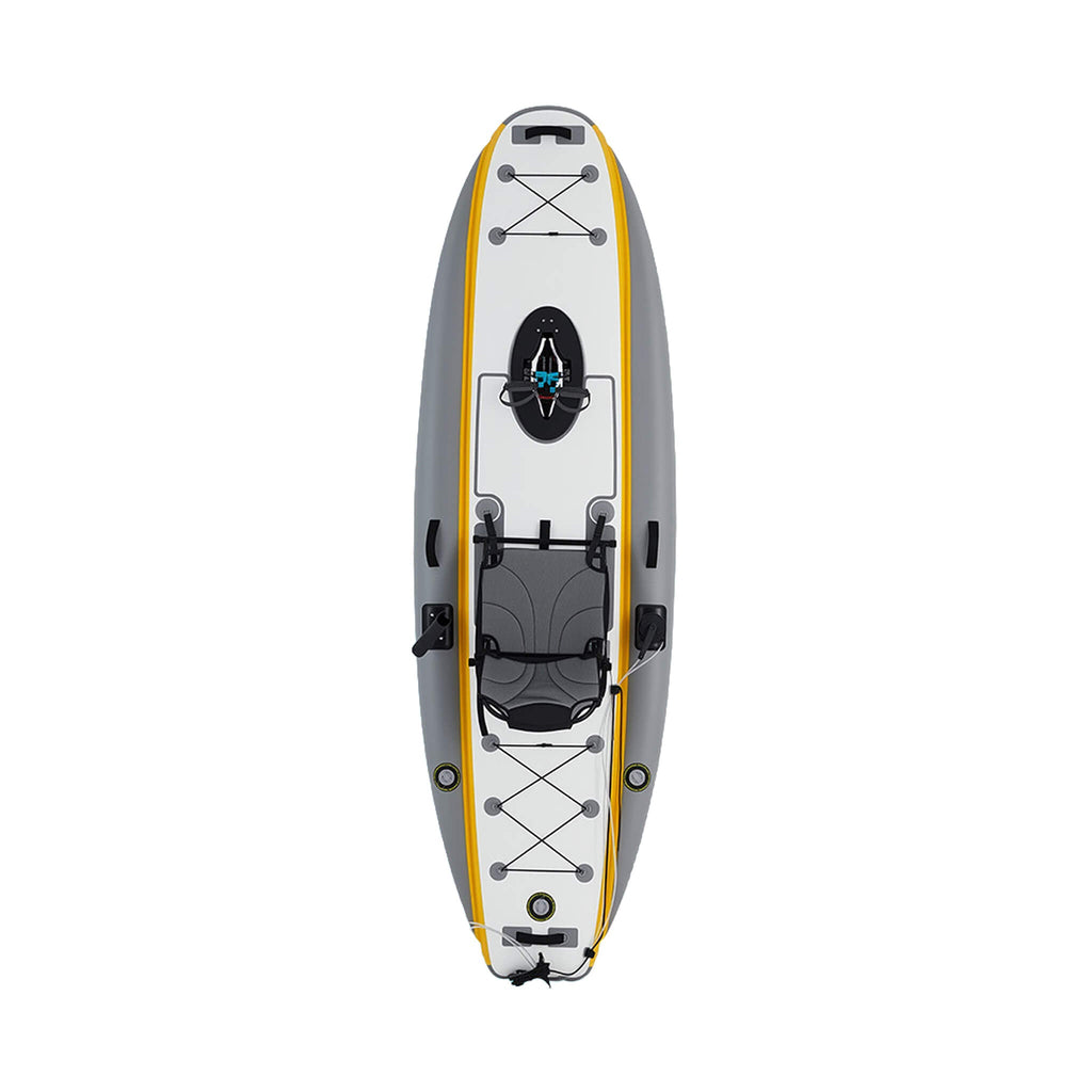 The Fishing Kayak | Complete Pedal System - 12 Ft Lightweight PVC