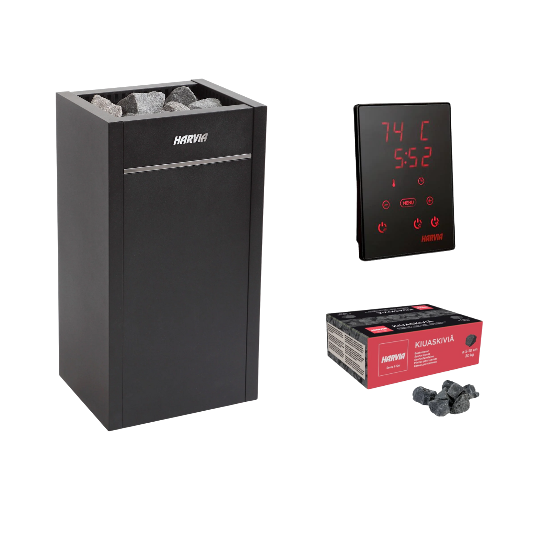 Harvia Virta Sauna Heater | Stainless Steel with Rocks and WiFi Control