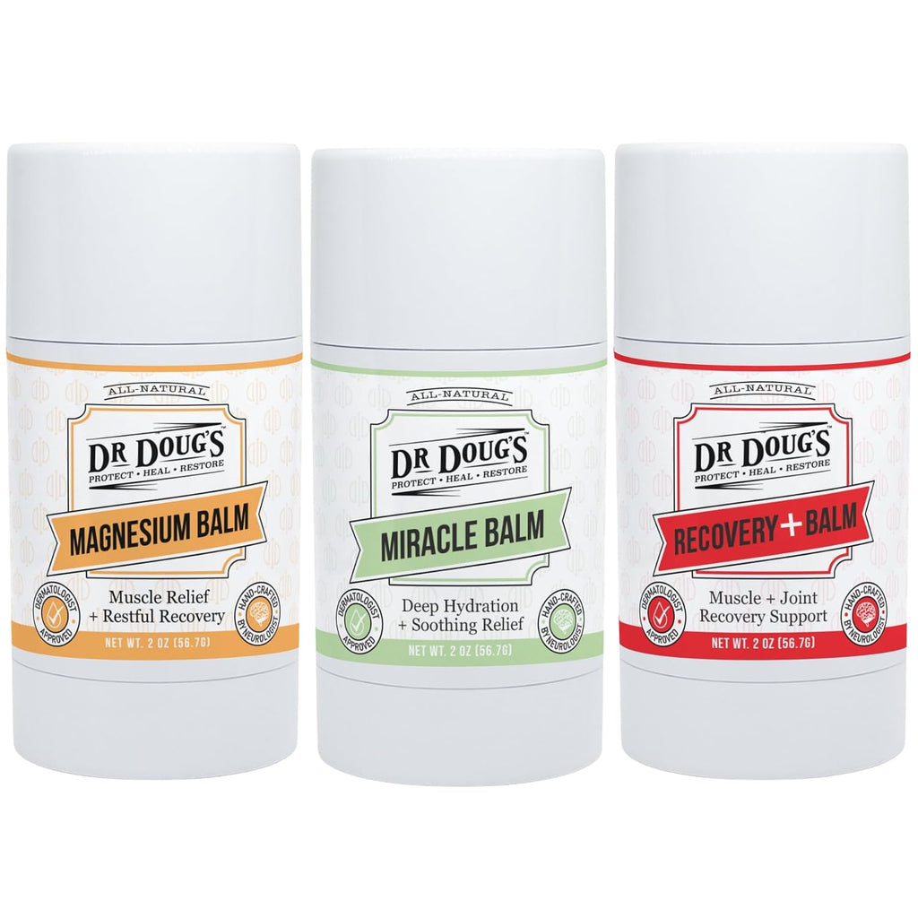 Hydration & Recovery Bundle - 3 Natural Balms, Gift Set