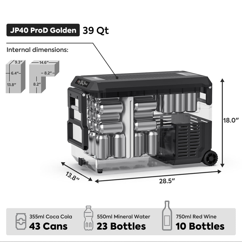Portable Fridge Freezer 40 LT - on Wheels