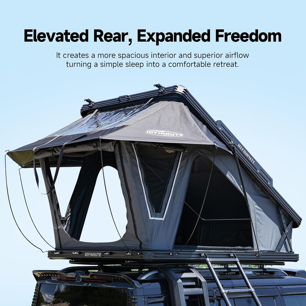 Aluminum Rooftop Tent for 4 Season Camping,Pop up Hard Shell Roof Top Tent Hardshell for Jeep Truck SUV Car,2-3 Person