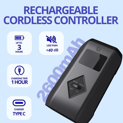 Leg Compression Recovery Boots for Circulation, Cordless Air Compression Therapy System Rechargeable Massage with 5 Modes, 5 Air Chambers, 3H Battery with Automatic Deflation Technology (M)