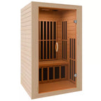 Home Sauna Room 2-Person Indoor Hemlock Wooden Infrared Indoor Sauna Spa with Bluetooth Digital Control Panel