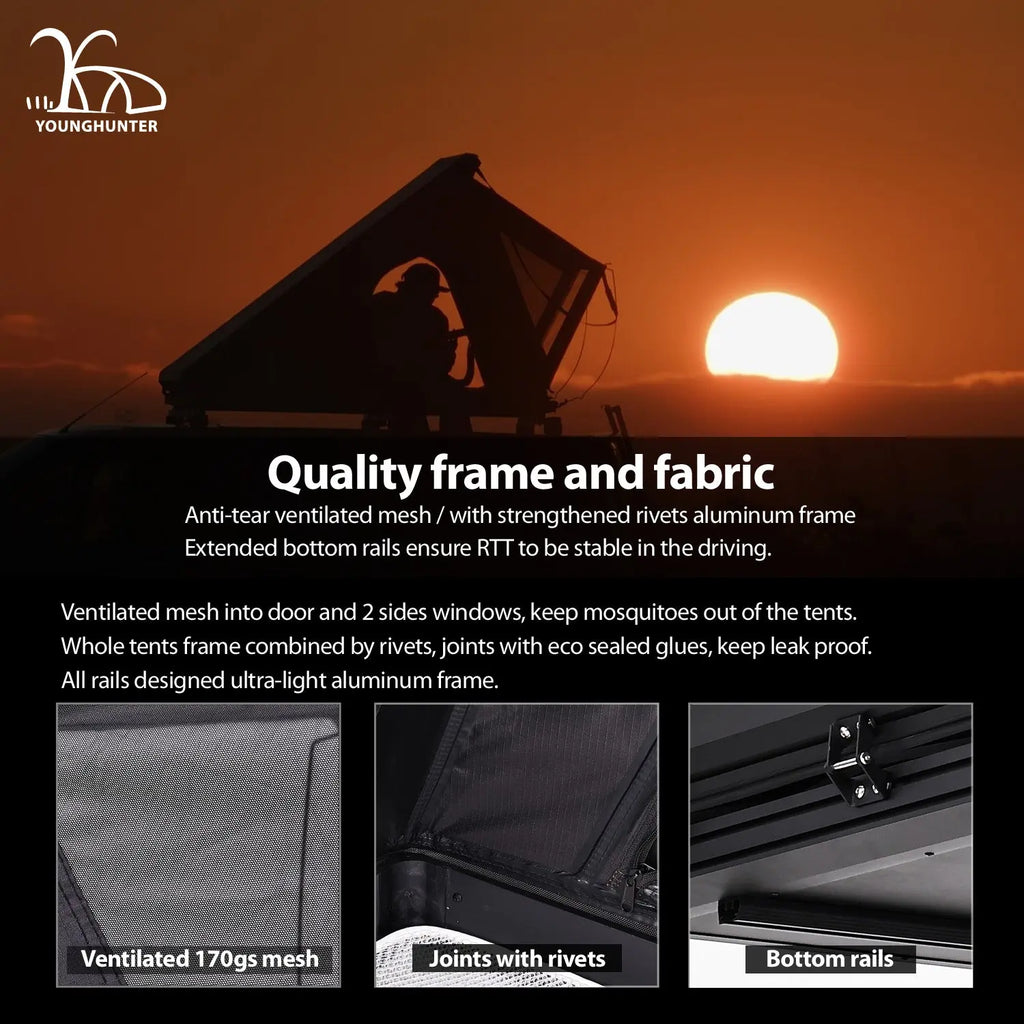 4X4 Camping Car Truck Pop up Triangle Hardshell Rooftop Tent