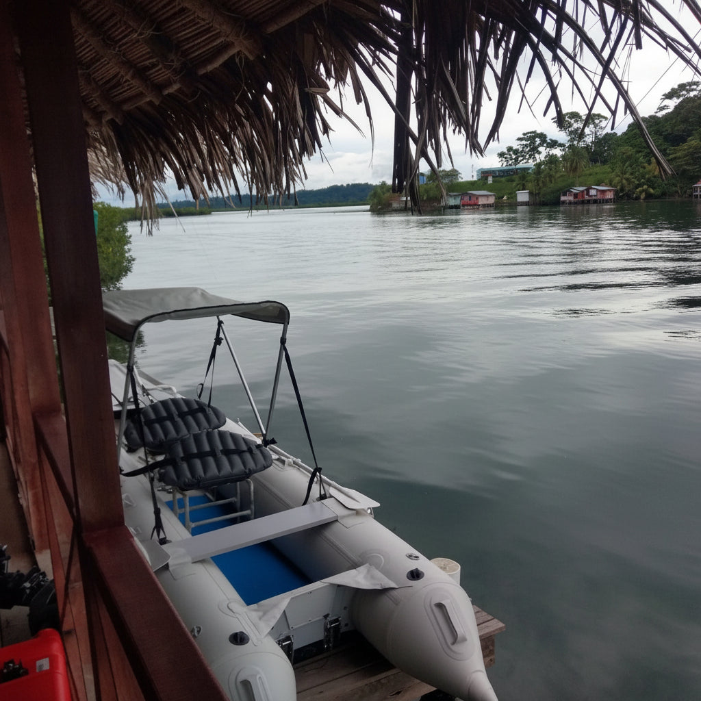 15.4Ft Inflatable Kayak Boat Canoe Tender Pontoon Boat