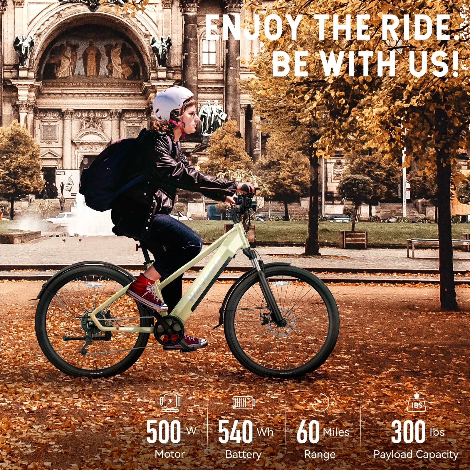 Electric Bike, Peak 750W, 27.5" Step-Thru Cruiser E Mountain Bike for Adults, 48V/15AH UL2849, APP Control