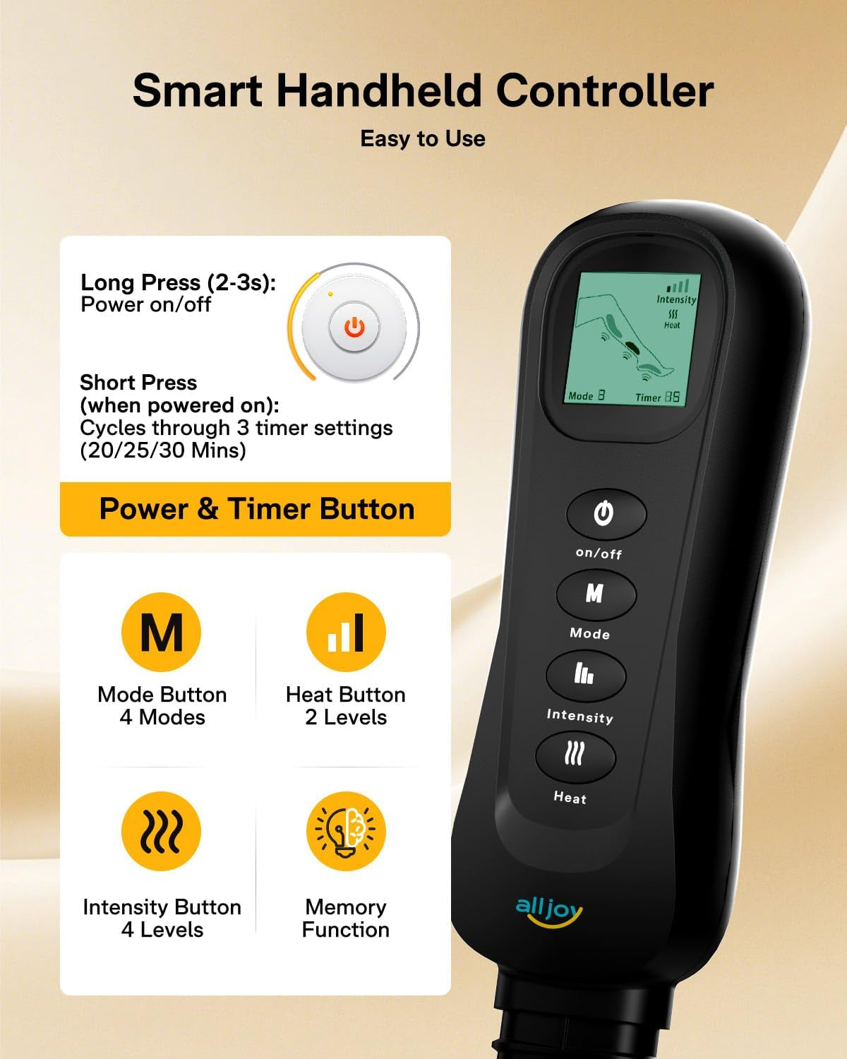Leg Massager with Heat and Compression, Sequential Leg Compression Massager Boots with 2 Heat 4 Mode 4 Intensity, Leg Massager for Circulation and Pain Relief FSA