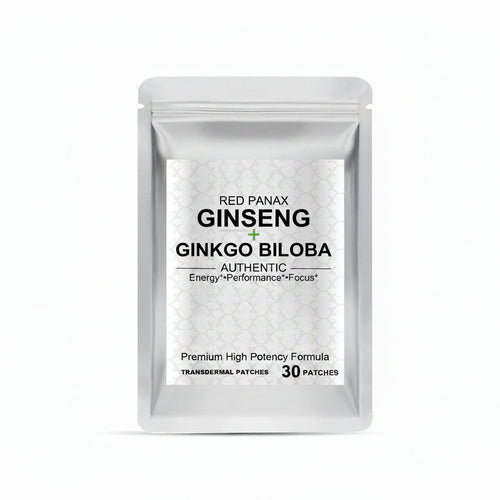 120PCS Energy Support Body Patches Natural Red Ginseng Ginkgo Biloba Collagen Circulation Boost Energy Boost Skincare Patches
