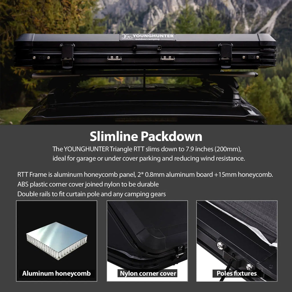 4X4 Camping Car Truck Pop up Triangle Hardshell Rooftop Tent