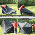 Outdoor Sauna Tent Pro - 4-Person, All-Weather, Insulated, Solid, Panoramic View, Easy Setup