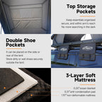 Aluminum Rooftop Tent for 4 Season Camping,Pop up Hard Shell Roof Top Tent Hardshell for Jeep Truck SUV Car,2-3 Person