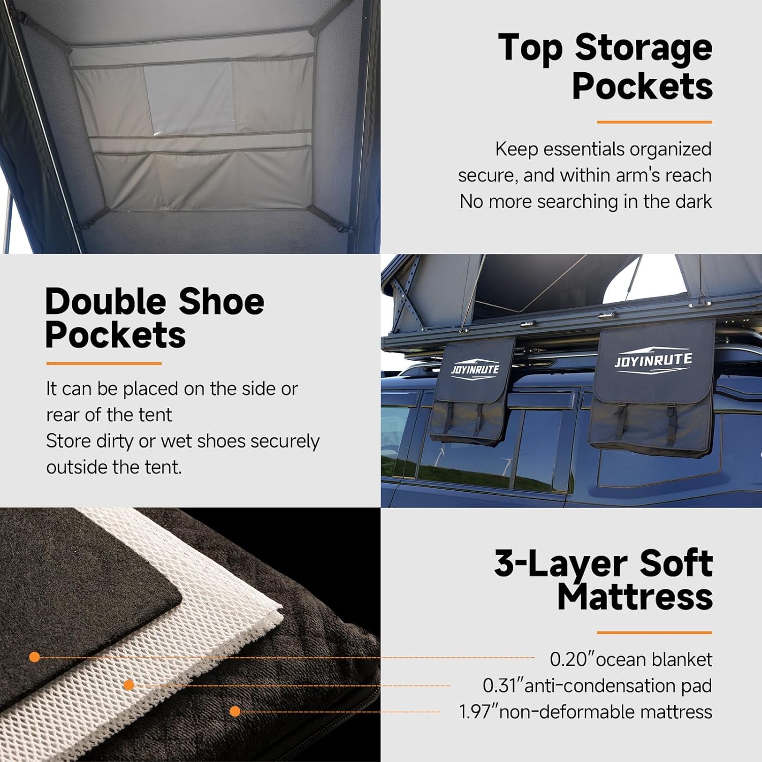 Aluminum Rooftop Tent for 4 Season Camping,Pop up Hard Shell Roof Top Tent Hardshell for Jeep Truck SUV Car,2-3 Person