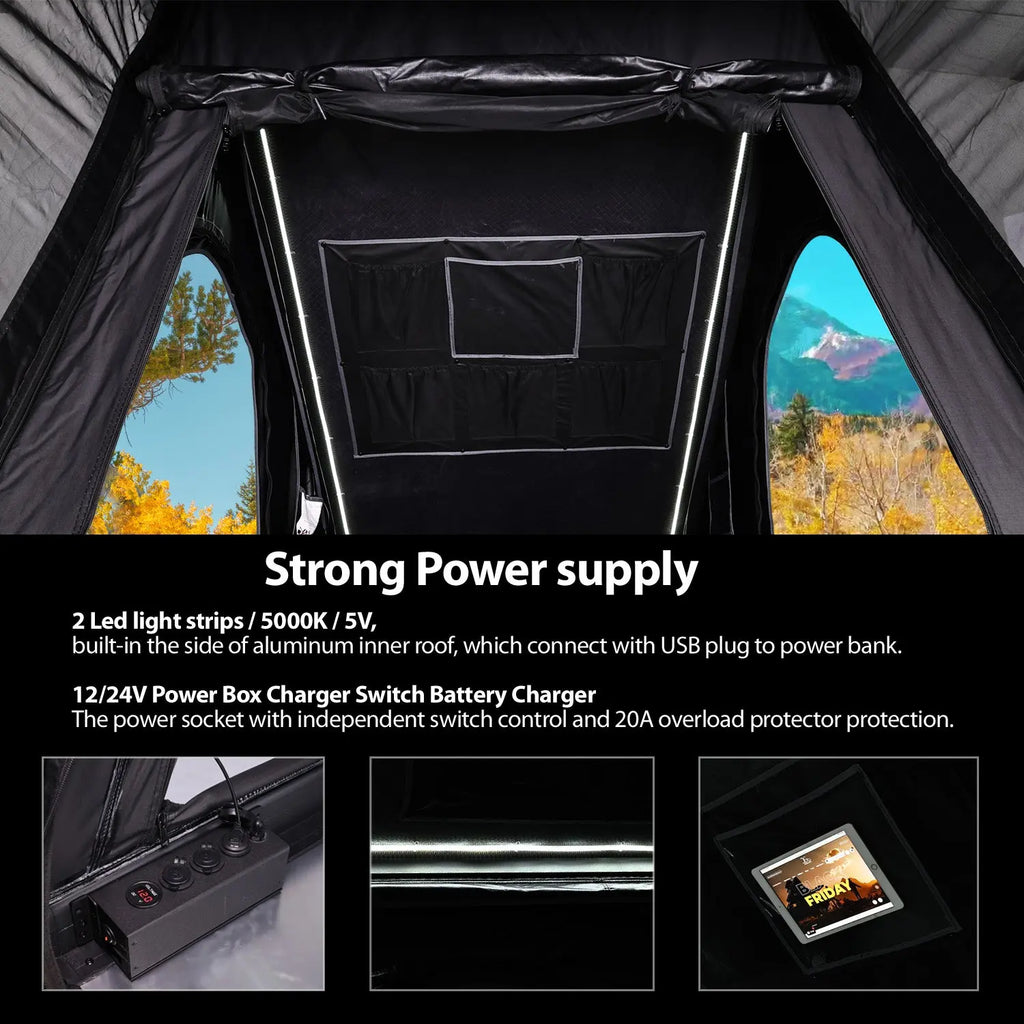 4X4 Camping Car Truck Pop up Triangle Hardshell Rooftop Tent
