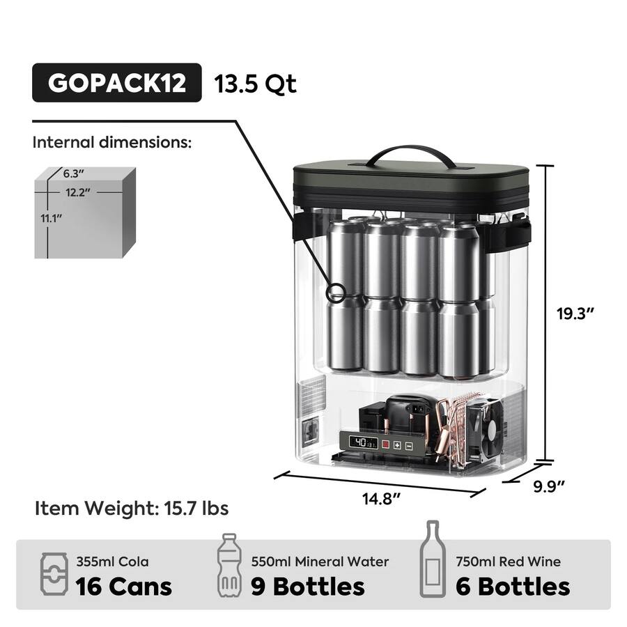 The GOPACK12 Portable Fridge Freezer