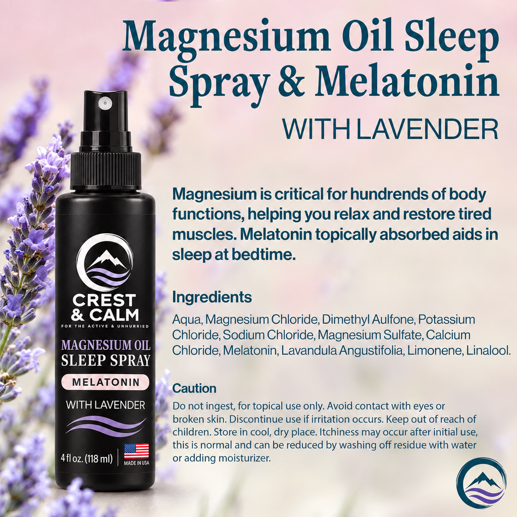 Magnesium Oil and Lavender Sleep Spray - Natural Relaxation