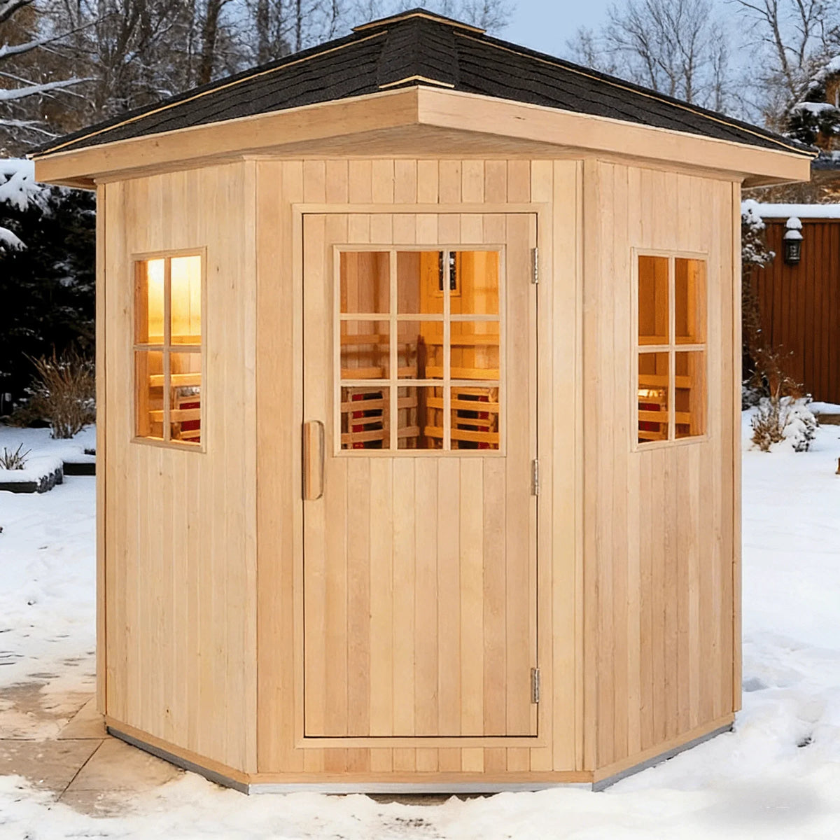 The MTO Panoramic Outdoor Cedar Sauna Room