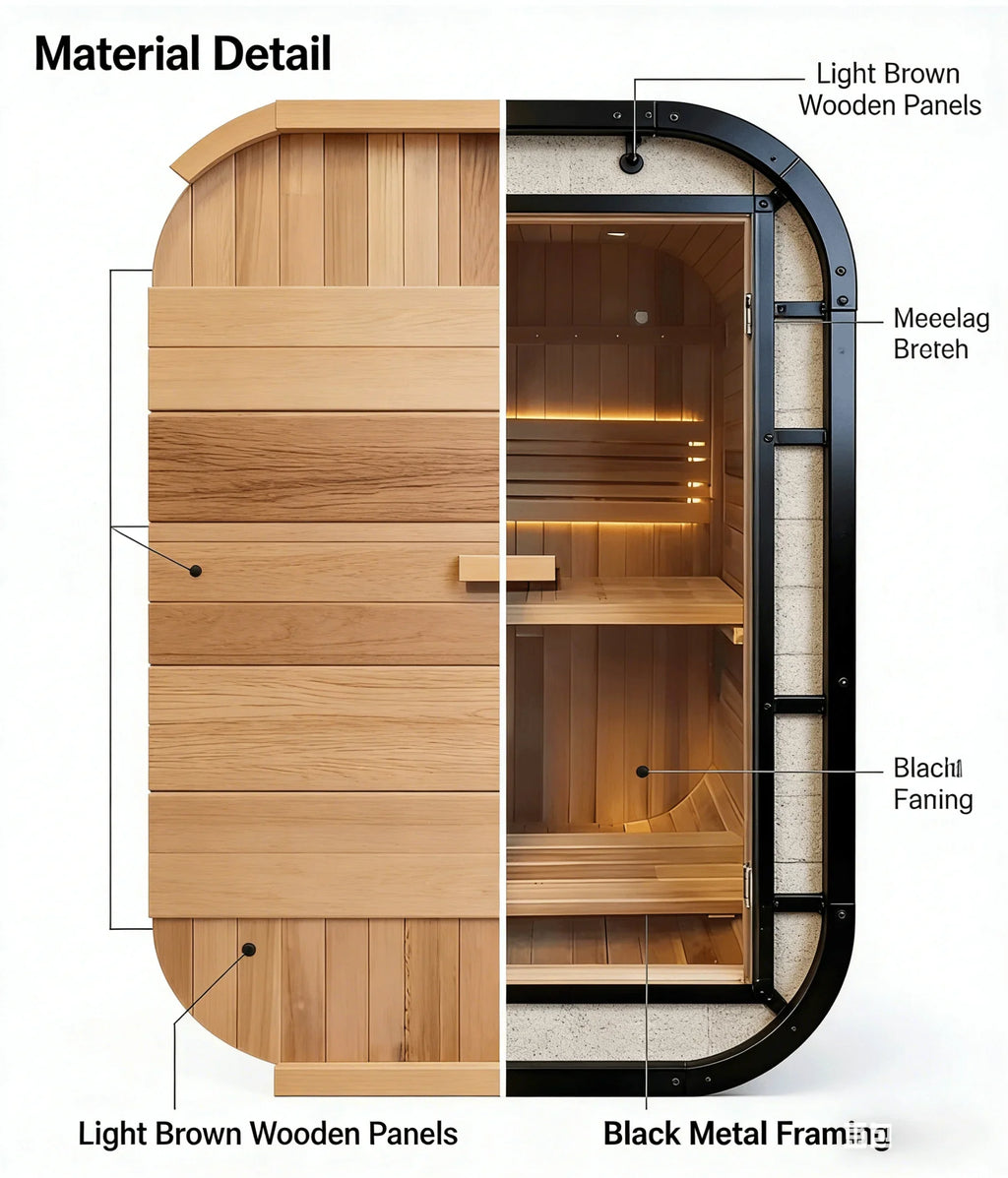 The MTO Panoramic Outdoor Cedar Sauna Room