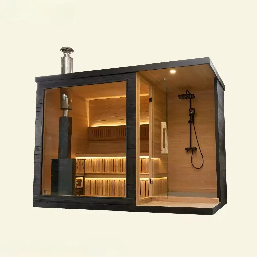 The MTO Panoramic Outdoor Cedar Sauna Room