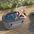 The Gal Oval Ice Bath Tub with Cover for Athletes