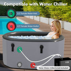 The Gal Oval Ice Bath Tub with Cover for Athletes