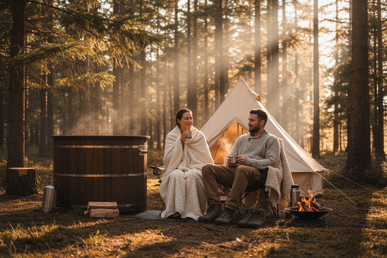 About Us - People at Campsite