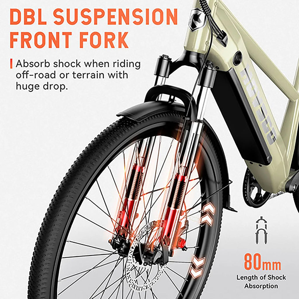 Electric Bike, Peak 750W, 27.5" Step-Thru Cruiser E Mountain Bike for Adults, 48V/15AH UL2849, APP Control