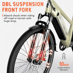 Electric Bike, Peak 750W, 27.5" Step-Thru Cruiser E Mountain Bike for Adults, 48V/15AH UL2849, APP Control