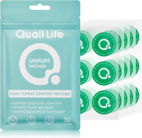 Unpuff Patches for Water Retention & Digestive Support - 30 Patches | Wellness Patch with Dandelion, Fennel, Artichoke, Ginger & Turmeric, Natural Herbal Support