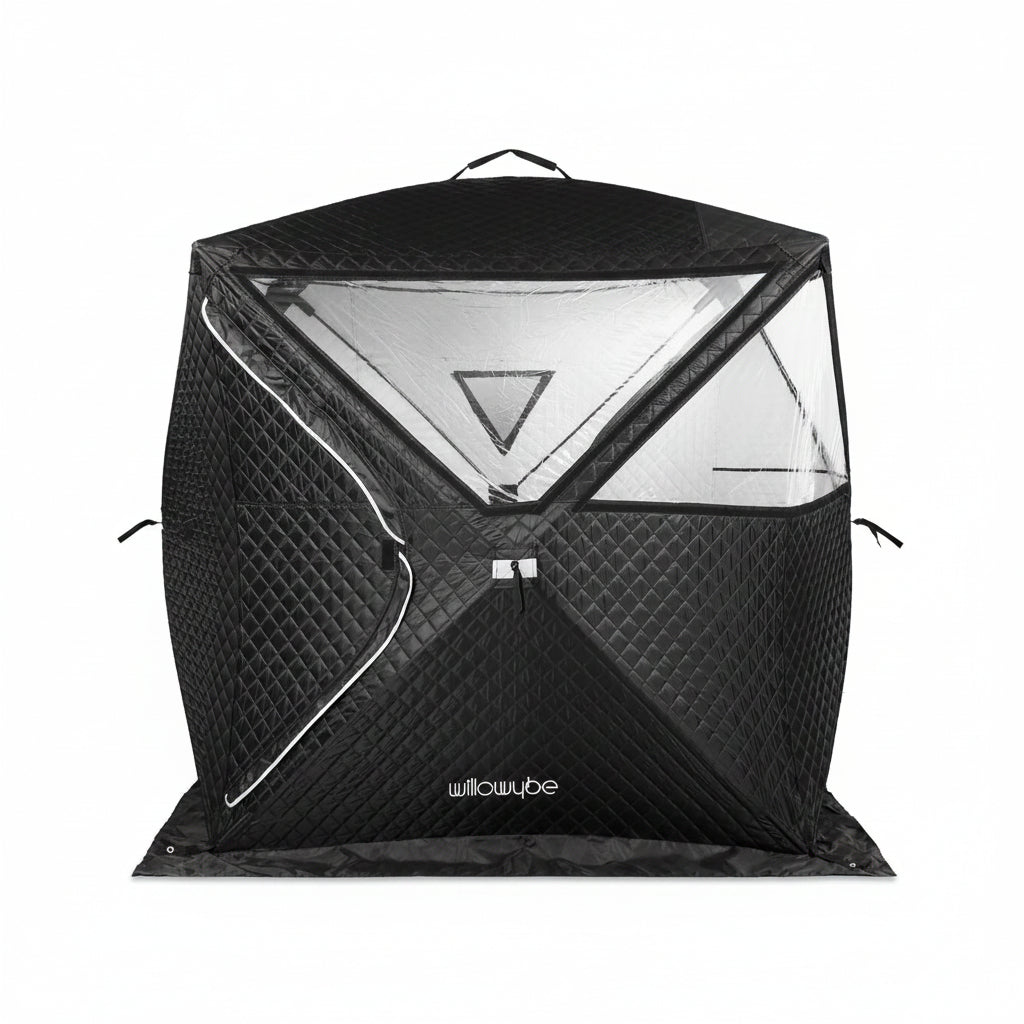 Outdoor Sauna Tent Pro - 4-Person, All-Weather, Insulated, Solid, Panoramic View, Easy Setup