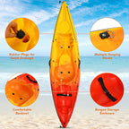 Single Sit-On-Top Kayak with Detachable Aluminum Paddles