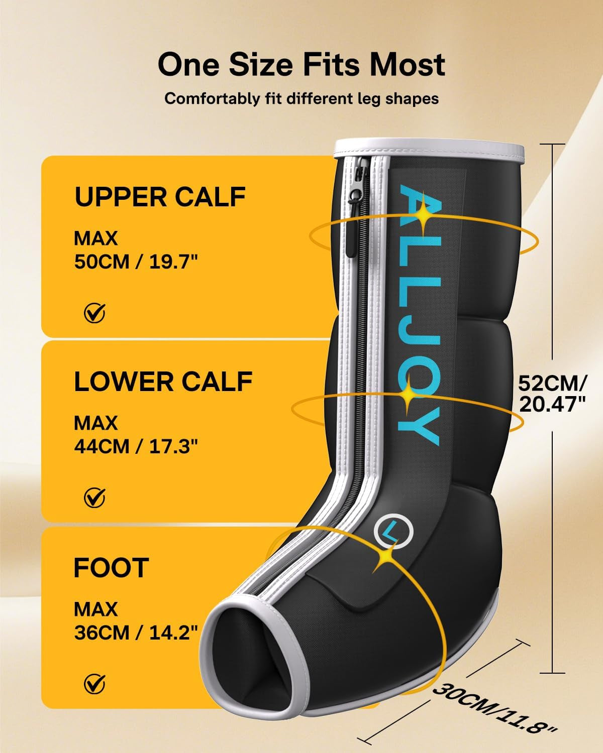 Leg Massager with Heat and Compression, Sequential Leg Compression Massager Boots with 2 Heat 4 Mode 4 Intensity, Leg Massager for Circulation and Pain Relief FSA