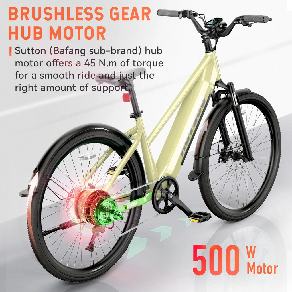 Electric Bike, Peak 750W, 27.5" Step-Thru Cruiser E Mountain Bike for Adults, 48V/15AH UL2849, APP Control