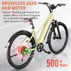 Electric Bike, Peak 750W, 27.5" Step-Thru Cruiser E Mountain Bike for Adults, 48V/15AH UL2849, APP Control
