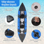 The Adventure Inflatable 2-person Kayak Set with Aluminum Oars and Repair Kit