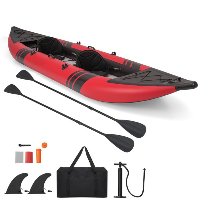 The Adventure Inflatable 2-person Kayak Set with Aluminum Oars and Repair Kit