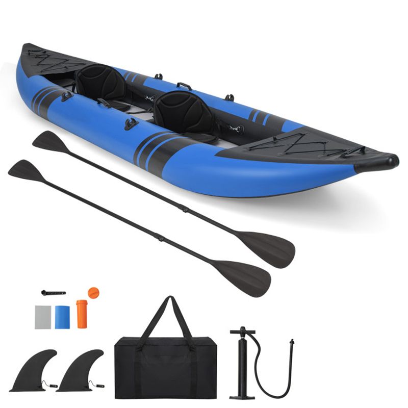 The Adventure Inflatable 2-person Kayak Set with Aluminum Oars and Repair Kit