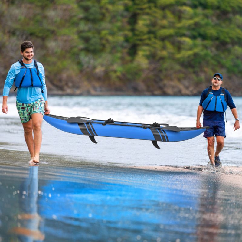 The Adventure Inflatable 2-person Kayak Set with Aluminum Oars and Repair Kit