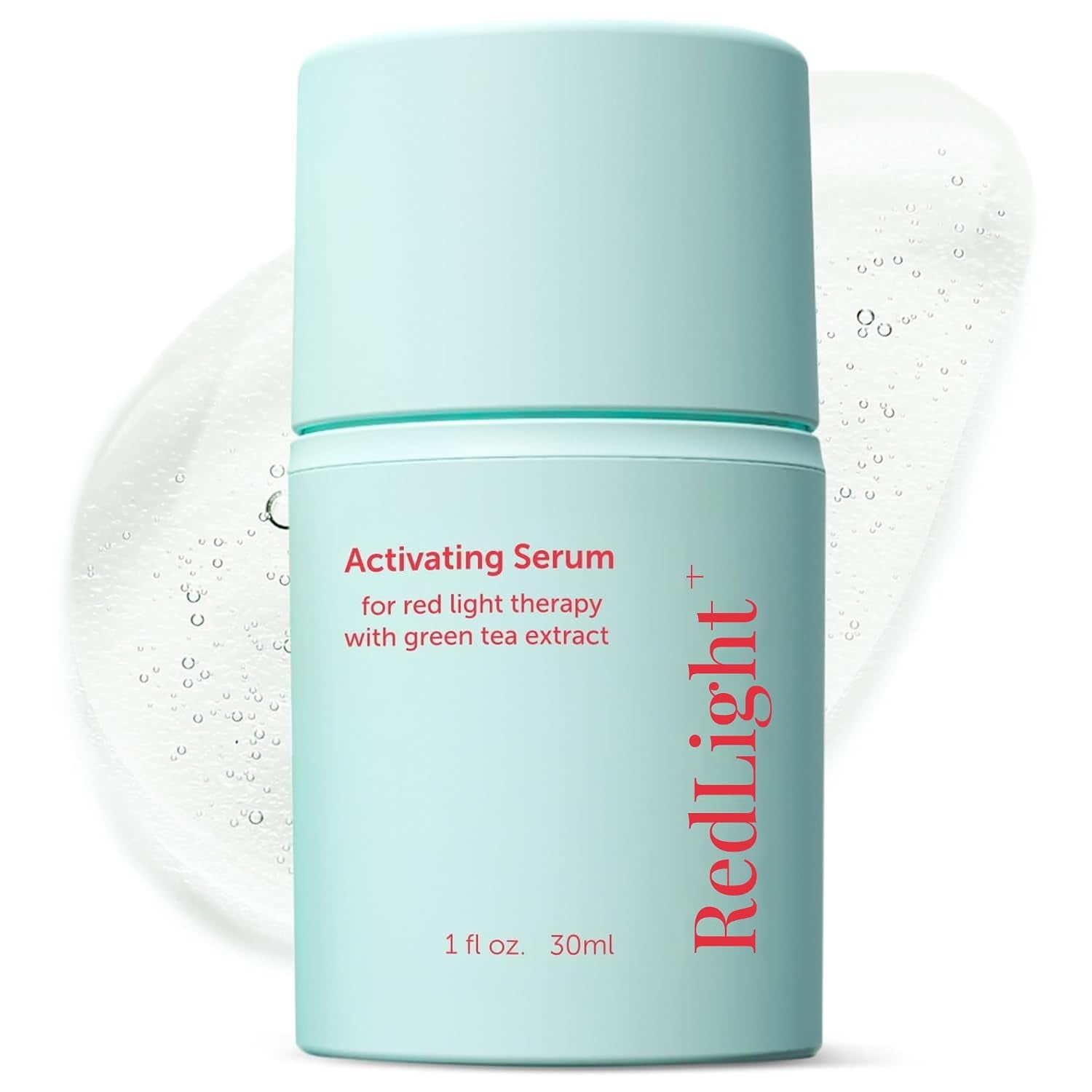 Matcha Red Light Therapy Activation Serum for Face & Neck - Made in USA - Stays Workable a Full Session, No Sticky Drag - Niacinamide, Hyaluronic Acid & Ceramides - Fragrance-Free, 1 Fl Oz