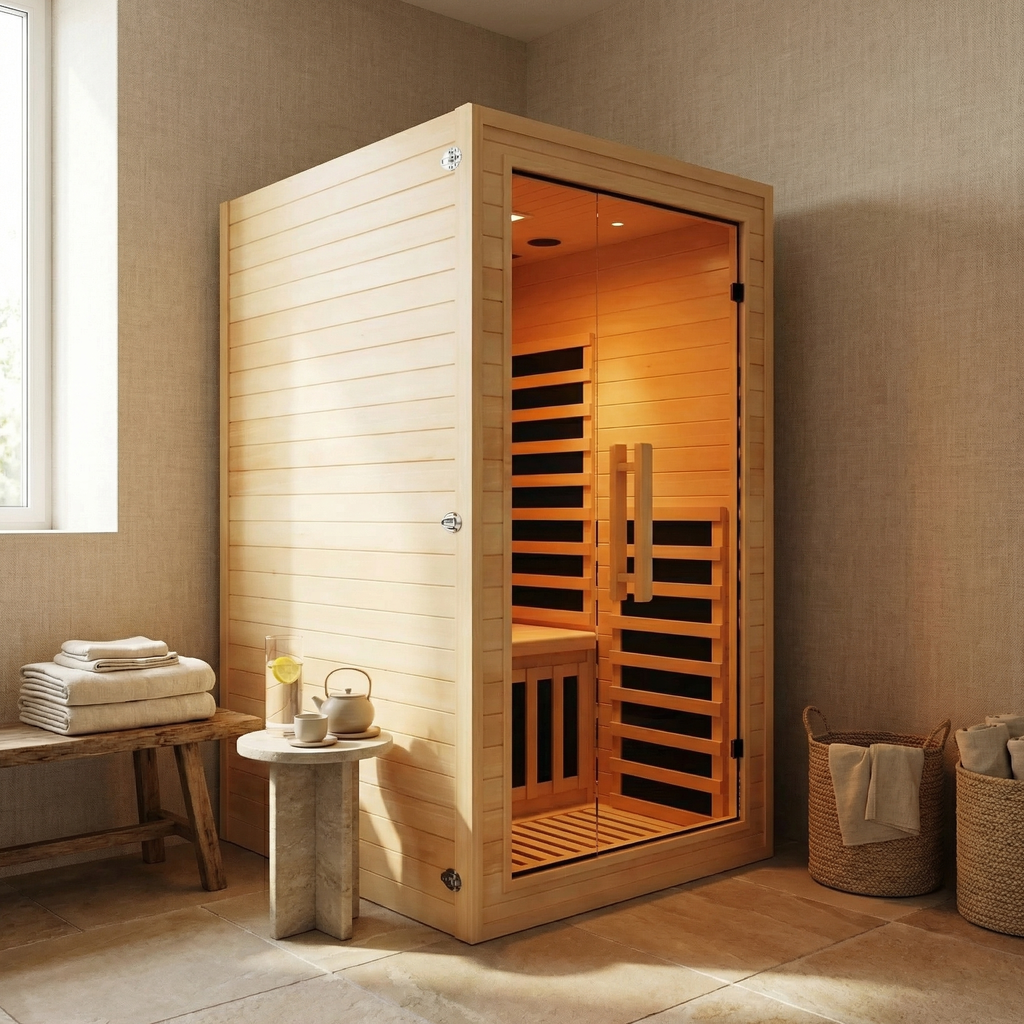 The Bliss 1–2 Person Full-Body Infrared Sauna with Red Light Therapy by NiceBeam