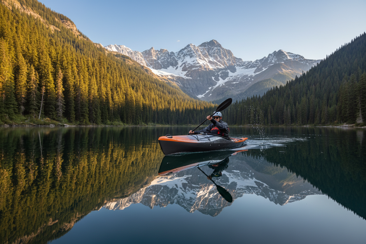 Kayak on Mountain Lake