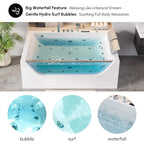 Novara 71-Inch Luxury 2-Person Jetted Whirlpool Tub