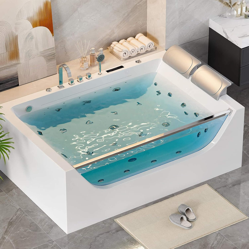Novara 71-Inch Luxury 2-Person Jetted Whirlpool Tub