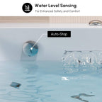Novara 71-Inch Luxury 2-Person Jetted Whirlpool Tub